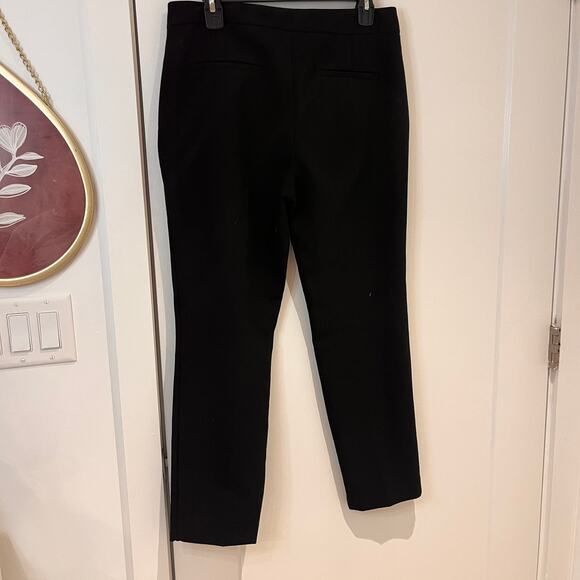 Zara Basic Collection Black High Rise Flat Front Trouser Pants Size 6 - Picture 2 of 10